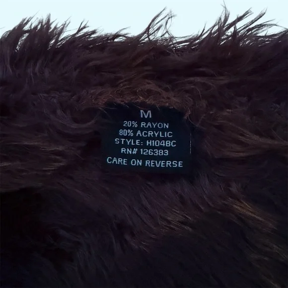 Ethyl Faux Fur Black and Brown Ombré Open Front Cardigan Sweater Vest, Women’s M - Picture 7 of 7